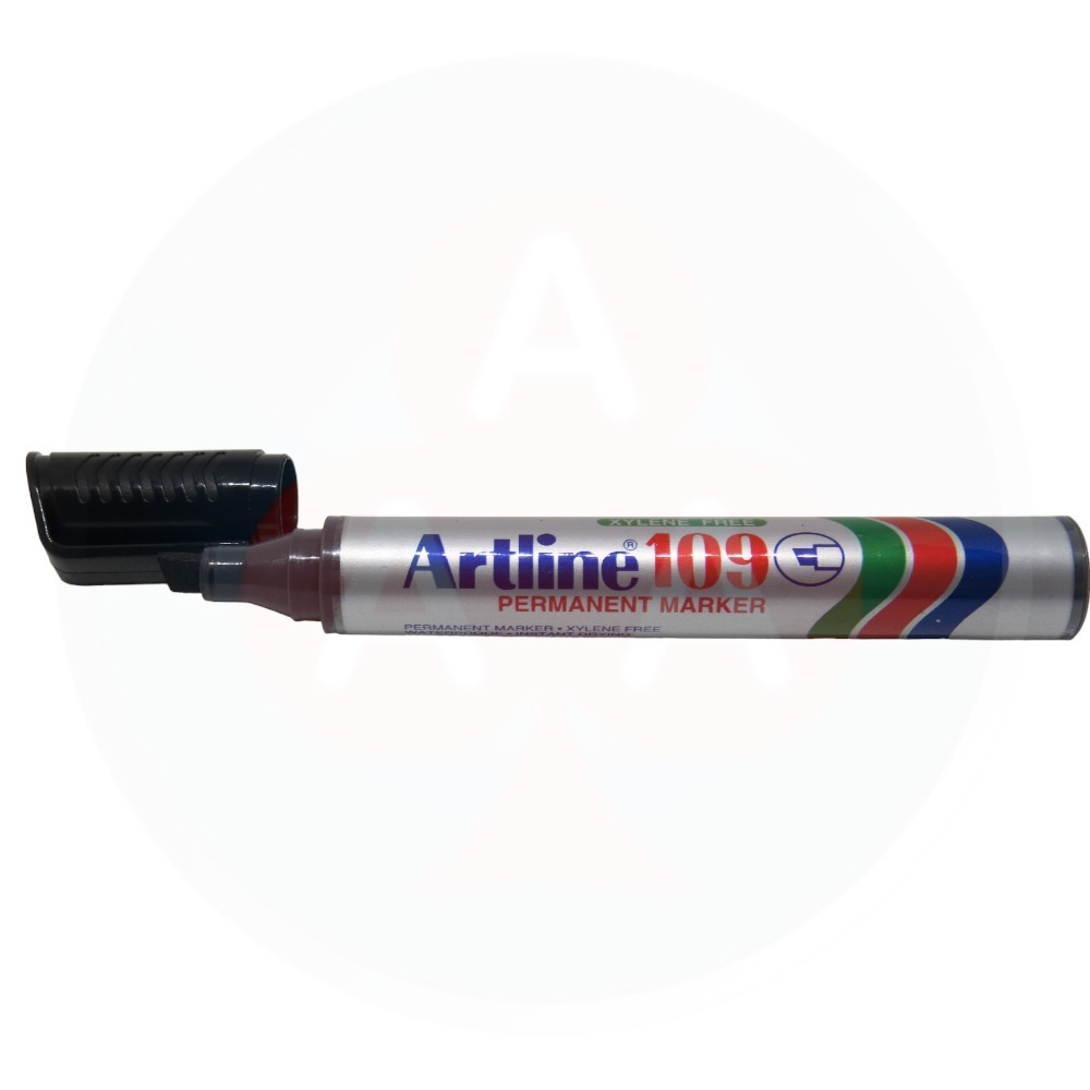 Rotulador Artline marcador permanente 109 negro punta biselada EK-109